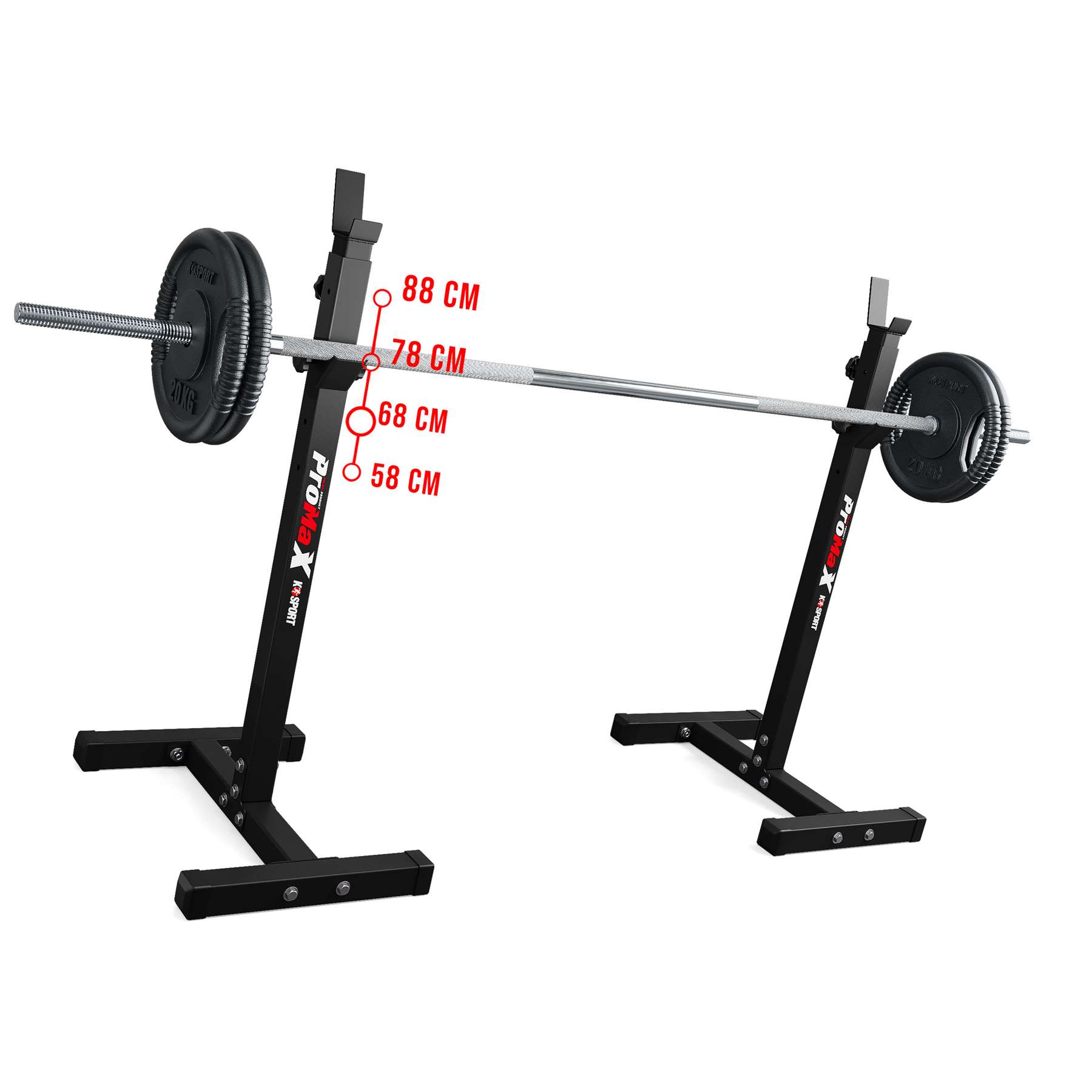 Squat-Rack + Langhantel + SZ-Stange deals (Inkl. Bank + Gewichte)